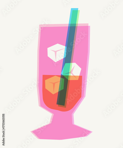 Soda Pop Risograph Illustration