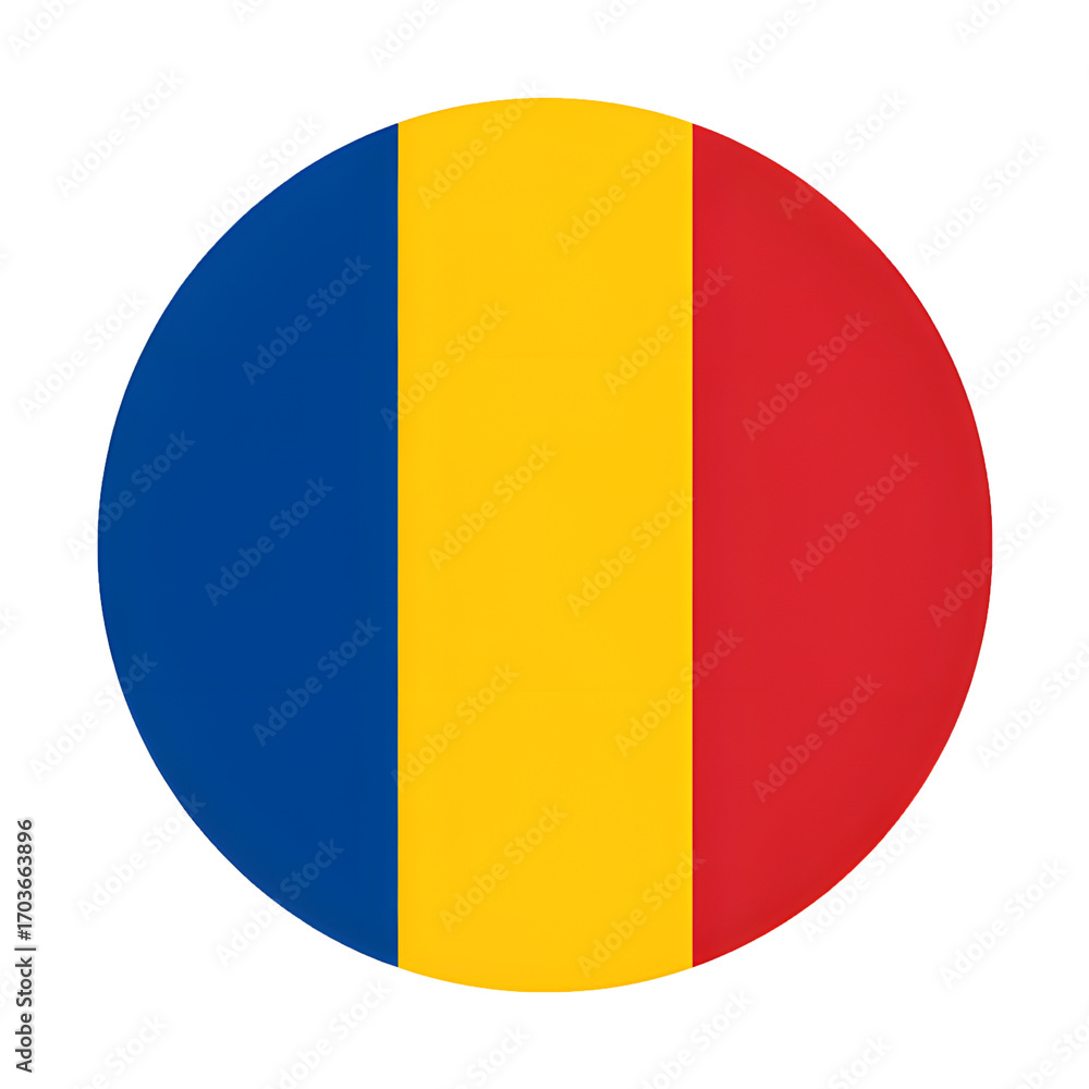 Fototapeta premium Celebrate national pride with the iconic Romanian flag emblem, perfect for patriotic events and cultural displays.