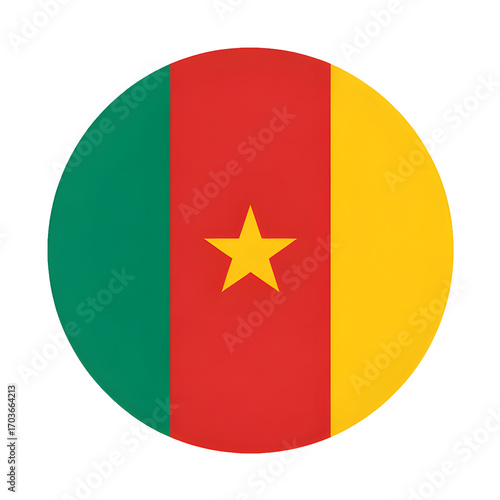 Show your national pride with this vibrant Cameroon flag emblem, perfect for patriotic displays and international events. Free Download Show your national pride with this vibrant Cameroon flag emblem, perfect for patriotic displays and international events. - GFXLoad