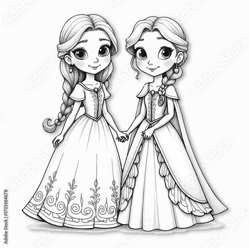 cute girls vector illustration desgine