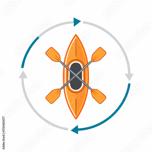 Kayak Paddle Logo