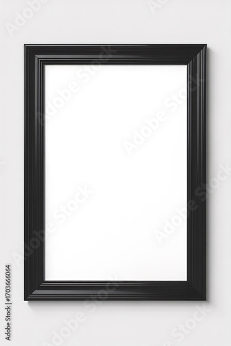 Empty black picture frame.
