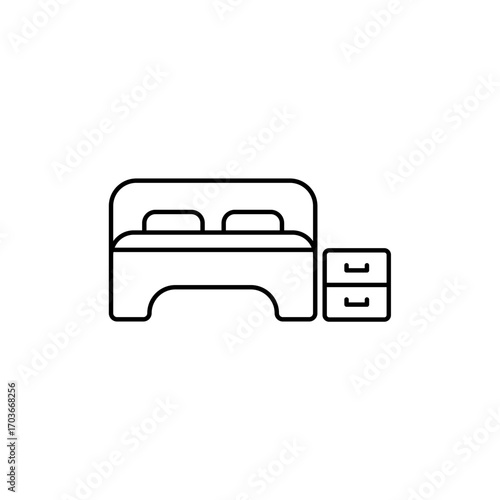 Icon a Bed, isolated against a clean background.