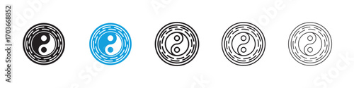 Yin yang Icon collection for web design