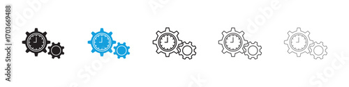 Time management Icon collection for web design