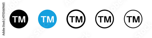 TM trademark Icon collection for web design
