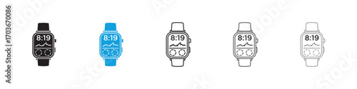 Smartwatch Icon collection for web design