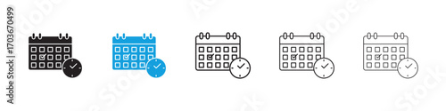 Schedule Icon collection for web design