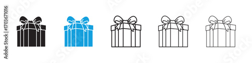 Present box Icon collection for web design
