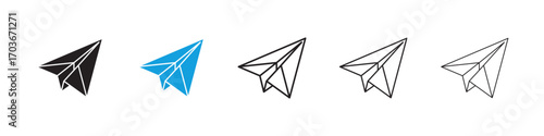 Paper plane Icon collection for web design