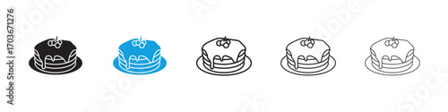 Pancakes Icon collection for web design