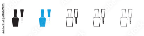 Nail polish Icon collection for web design
