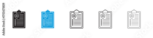 Medical report Icon collection for web design