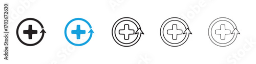Health recovery Icon collection for web design
