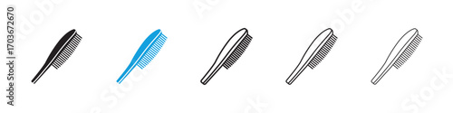 Hair brush Icon collection for web design