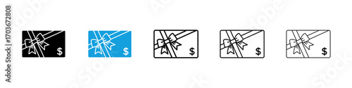 Gift card Icon collection for web design