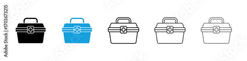 First aid box Icon collection for web design