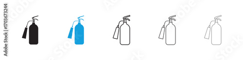 Fire extinguisher Icon collection for web design