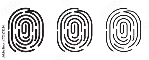 Fingerprint Icon collection for web design