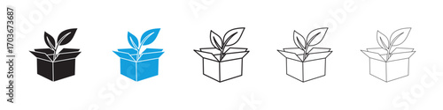 ECO packaging Icon collection for web design