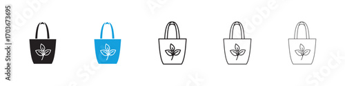 ECO bag Icon collection for web design