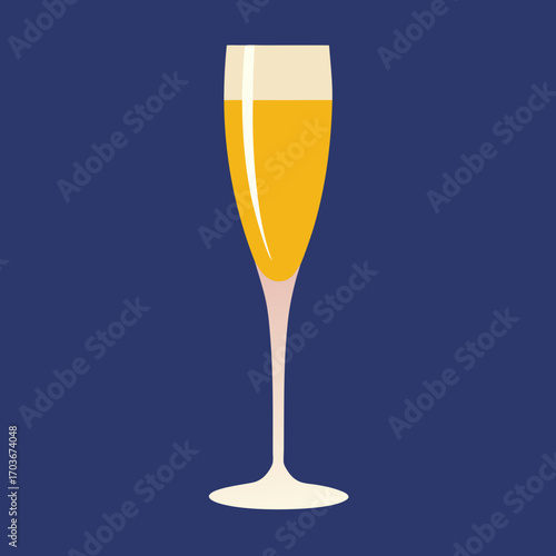 Two elegant crystal champagne flutes filled with golden bubbly liquid for a celebratory toast