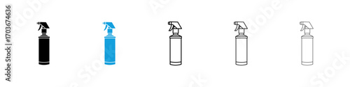 Cleaning spray Icon collection for web design
