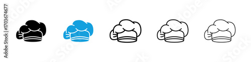 Chef hat Icon collection for web design