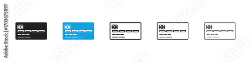 ATM card Icon collection for web design