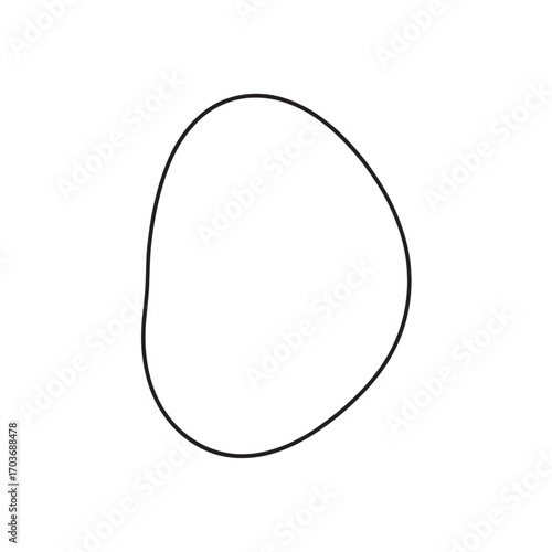Abstract Blob Shape with Smooth Edges and Organic Form Vector Illustration Element