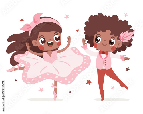 Cartoon Character Performing Classical Ballet