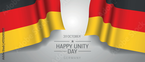 Germany happy unity day greeting card, banner with template text vector illustration