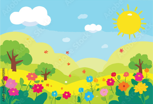 flowers and grass