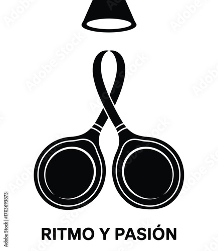 Rhythm and Passion Spotlight Illustration for Dance Studios and Artistic Performance Promotions