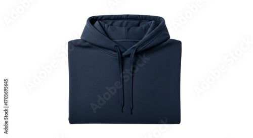 Dark blue hoodie isolated on transparent background
