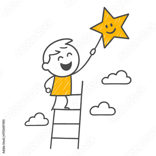 The success journey of an individual rising bravely to achieve dreams.