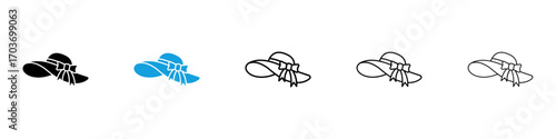 Woman hat icons vector illustration for ui