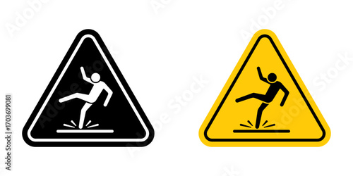 Wet Floor signs vector illustration for ui