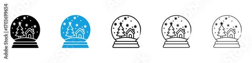 Snow globe icons vector illustration for ui