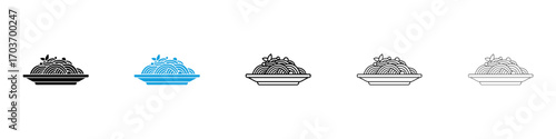 Pasta icons vector illustration for ui