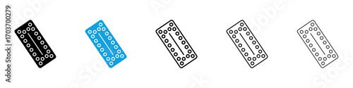 Oral contraception icons vector illustration for ui