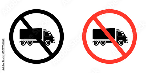 No truck sign vector illustration for ui