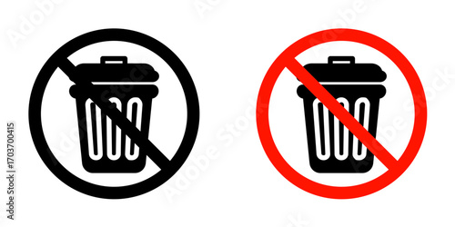 No trash sign vector illustration for ui