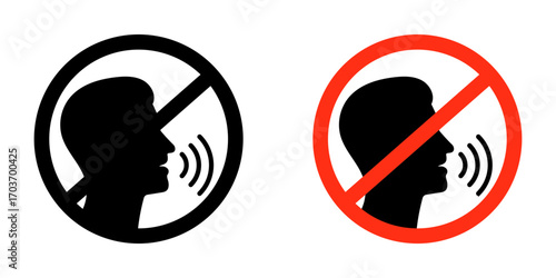 No talking sign vector illustration for ui