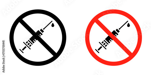 No syringe sign vector illustration for ui