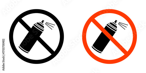 No spray can allowed sign vector illustration for ui