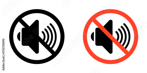 No sound sign vector illustration for ui