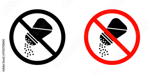 No salt sign vector illustration for ui