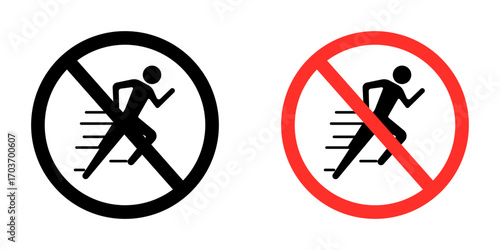No running sign vector illustration for ui