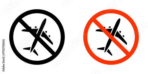 No plane sign vector illustration for ui